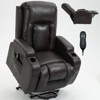 NicBex Recliner Chair for Elderly Power Lift Chair Massage Chair with Heating for Living Room Recliner with USB Ports and Cup Holders - 2 of 4