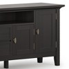 72" Solid Wood Transitional TV Media Stand with Two Drawers, Two Framed Doors and Adjustable Shelves for Living Room and Bedroom - 2 of 4