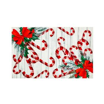 Evergreen Candy Canes Layering Mat 11.5 x 9.5 inches Indoor and Outdoor Decor