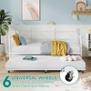 Daybed with Trundle, Metal Frame with Pull Out Sleeper & Premium Steel Slats, Multifunctional Platform Bed for Bedroom, Living Room, Guest Room - 4 of 4