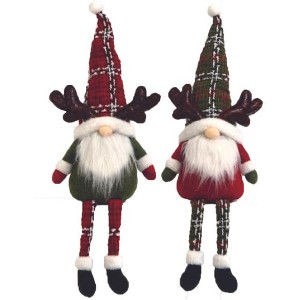 Santa's Workshop Inc. 18" Sitting Reindeer Gnomes, Set of 2 - 1 of 4