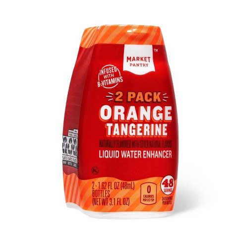 Orange Tangerine Liquid Water Enhancer Drops Dual Pack - 2pk/1.62 Fl Oz -  Market Pantry™ : Target