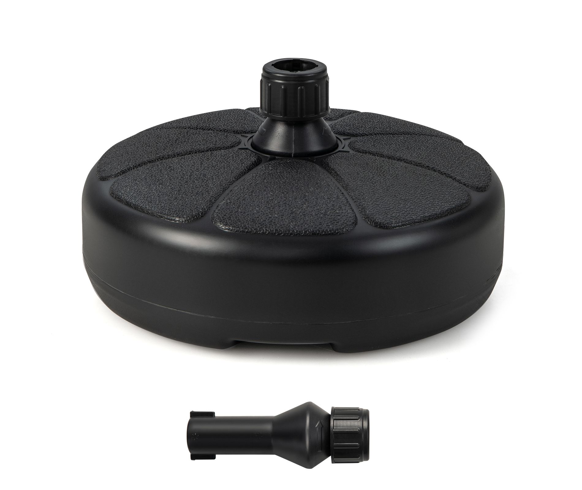 Costway Fillable Round Umbrella Base Water & Sand Filled Patio Umbrella Stand Suitable for 1.5" Umbrella Poles