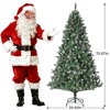 Pre-Lit Artificial Christmas Tree,900 Warm White Led Lights,Snow Flocked Full Prelighted Xmas Tree for Home Office - 2 of 4