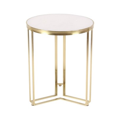 Contemporary Iron Accent Table Gold - Olivia & May