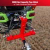 3 Point Gooseneck Trailer Hitch with 2 inch Receivers for Cat1, 3000lbs Capacity 3 Point Quick Hitch Attachment - 4 of 4