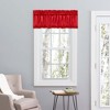 Ellis Stacey 1.5" Rod Pocket High Quality Fabric Solid Color Window Balloon Valance 60"x15" Red - 2 of 4