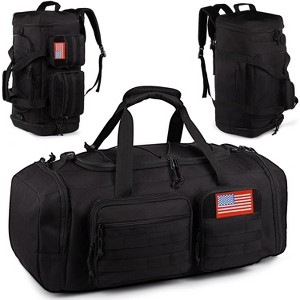 50L Large 3-in-1 Tactical Gym Duffle Bag for Men & Women, Water-Resistant Travel Backpack with Shoe Compartment - 1 of 4