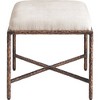 Meridian Furniture,Valley Beige Chenille Fabric Bench - 4 of 4