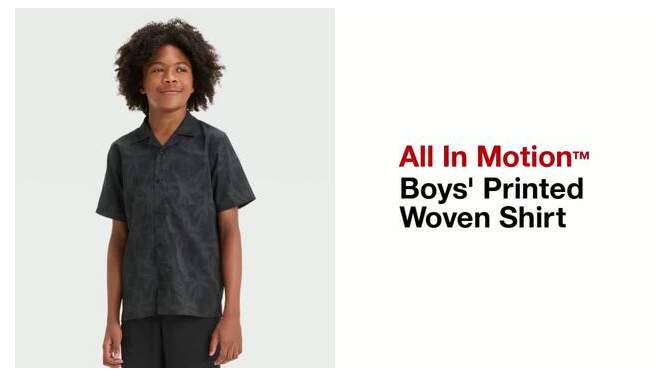 Boys' Printed Woven Shirt - All In Motion™, 2 of 5, play video