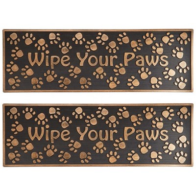 The Lakeside Collection Wipe Your Paw Set of 2 Stair Treads or Doormat