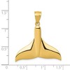 Black Bow Jewelry 14k Yellow Gold 32mm Whale Tail Pendant - 4 of 4
