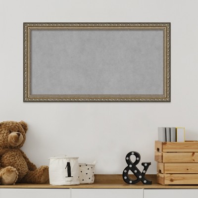 Amanti Art Parisian Silver Framed Magnetic Board 26 x 14 in.