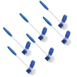 Lola Products Classic Toilet Brush w/Under-The-Rim Scrubber, deep Cleans The Entire Toilet Bowl, Non-Slip Handle w/Rubber Comfort Grip, 6 Pack - 1 of 4