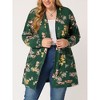 Agnes Orinda Women's Plus Size Lightweight Casual Long Sleeve Floral Soft Knit Cardigans - 2 of 4