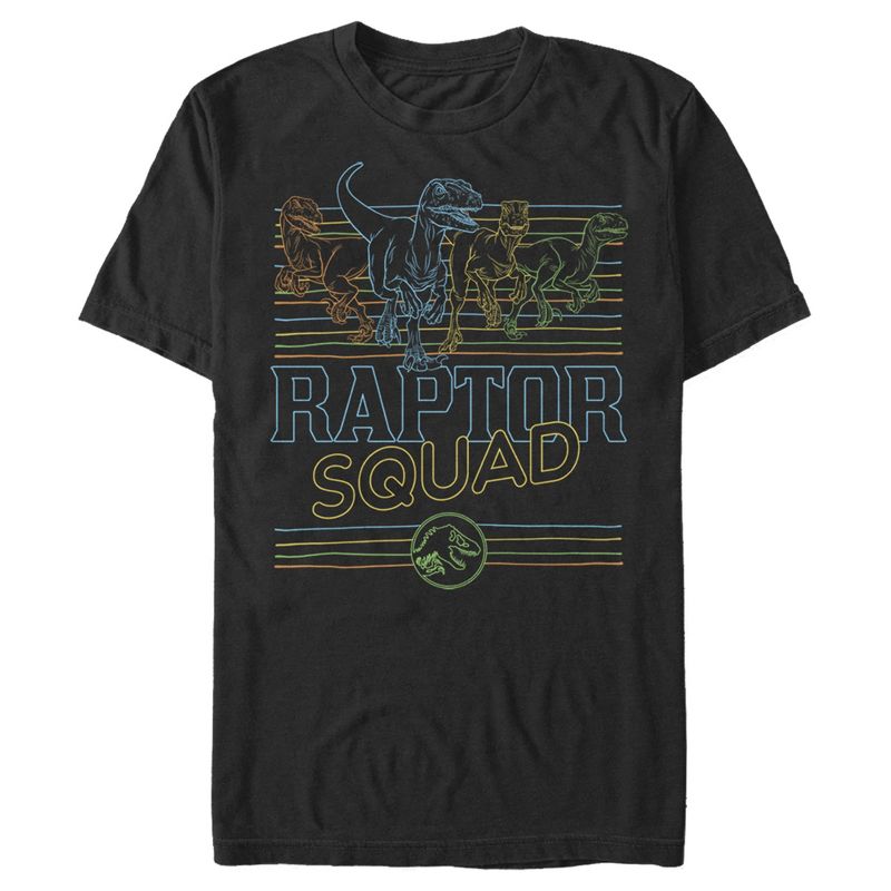 Men's Jurassic World: Camp Cretaceous Retro Raptor Squad T-Shirt, 1 of 5