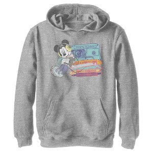 Boy's Disney Mickey Mouse Pump Up the Volume Pull Over Hoodie - 1 of 4