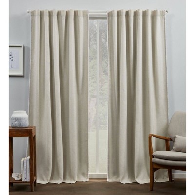 Set Of 2 Marabel Lined Blackout Hidden Tab Top Curtain Panel ...