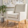 NicBex Accent Chair Mid Century Modern Fabric Armchair with Wood Legs Upholstered Single Sofa Chair for Bedroom,Living Room - 4 of 4