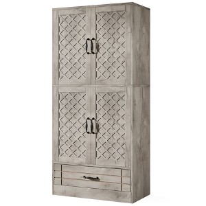 Tribesigns 70.08"  Wooden Etagere Bookcase with Drawer - 1 of 4