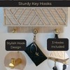 Wall Mounted Mail Organizer with 2 Slots and 3 Hooks – Multiple Finishes – MDF Wood - 3 of 4