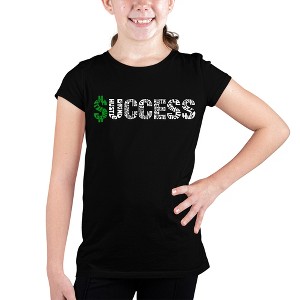 LA Pop Art Girl's Word Art T-shirt - Success - 1 of 4