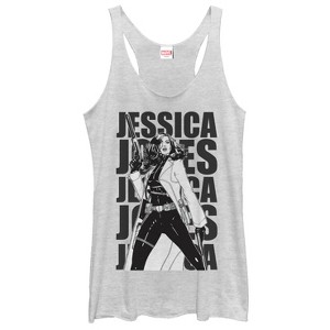 Women's Marvel Jessica Jones Racerback Tank Top - 1 of 3