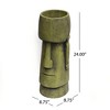 SEVOBAL Planters Stylish Weather Resistant Urn Planter For Indoor And Outdoor Use No Assembly, Magnesium Oxide, Antique Green, 8.75"*8.75"*24.00" - 2 of 4