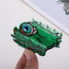 Unique Bargains Women's Halloween Ghost Hand Eyeball Claw Clip Green 1 Pc - 4 of 4
