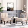MAYEERTY Set of 2 Modern Accent Chairs, Stylish Upholstery Sturdy Base, Living Room Bedroom - 3 of 4