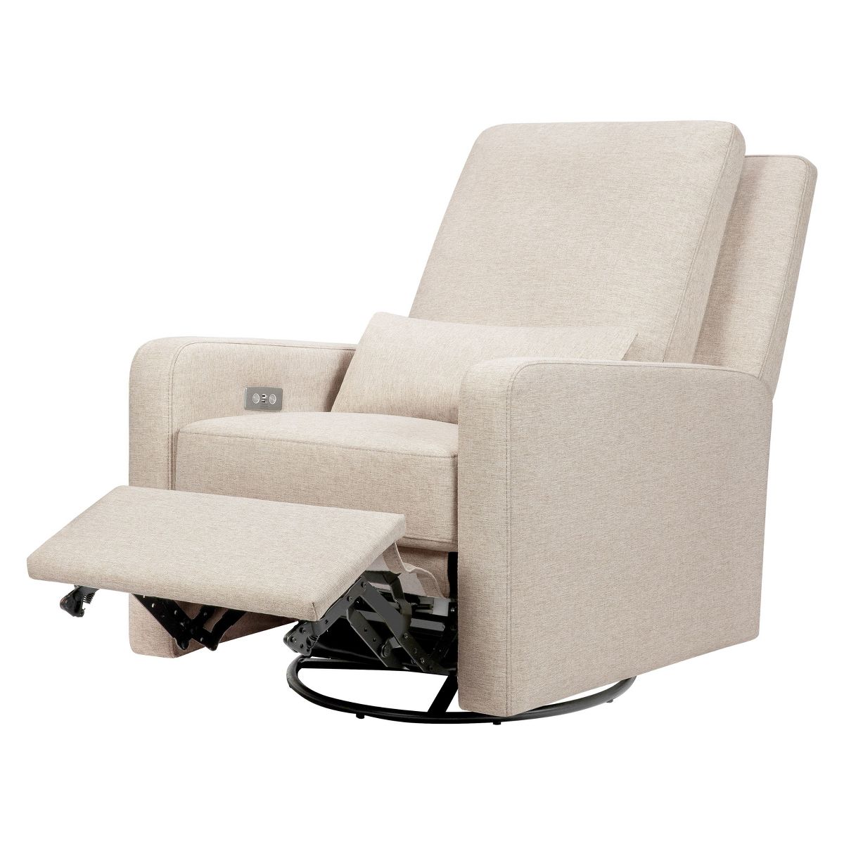 Babyletto Sigi Electronic Recliner and Swivel Glider with USB port - Performance Beach Eco-Weave