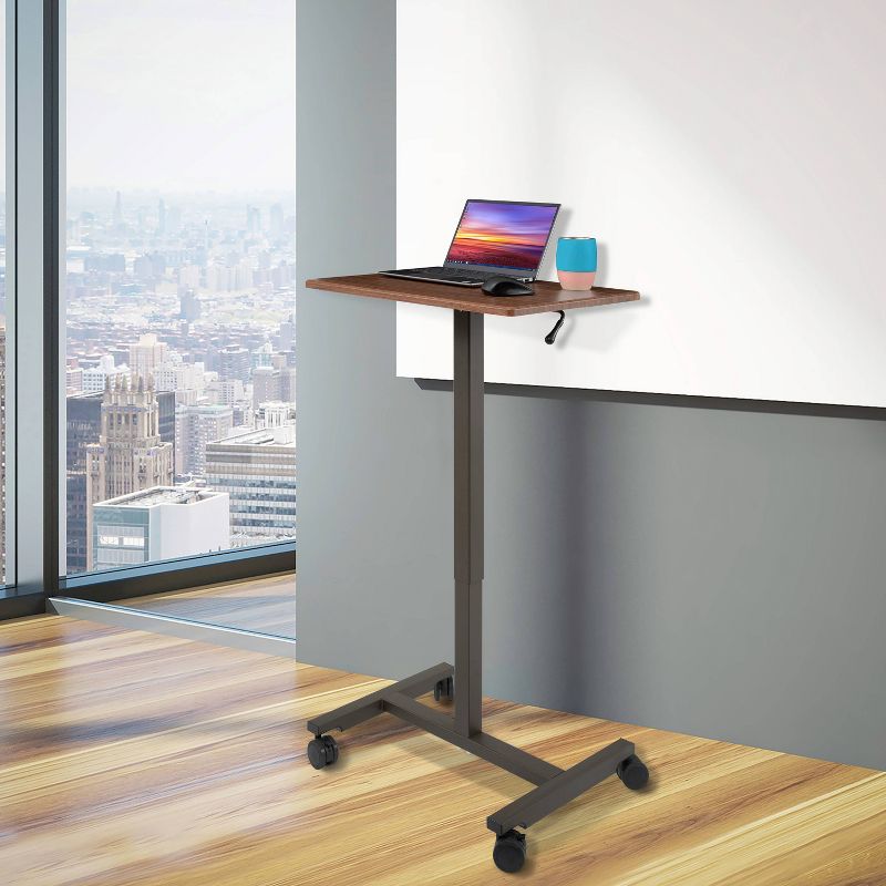24.4" Airlift Spring Height Adjustable Sit-Stand Mobile Laptop Computer Desk Cart - Seville Classics, 2 of 11