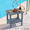 OBOKATA Outdoor Side Table, Weather-Resistant Patio End Table for Backyard, Pool & Porch, Durable & Stylish Patio Side Table (Dark Blue) - 2 of 4