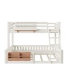 Bellemave Twin XL over Queen Bunk Bed with Ladder and Guardrails, Pegboard and bookshelf, Beige - 4 of 4
