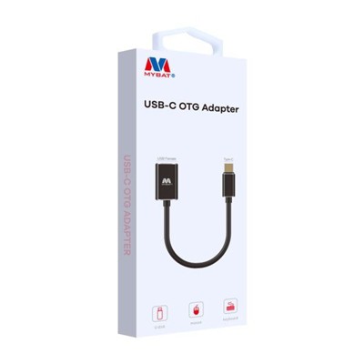 MyBat USB-C OTG Adapter (USB-C Male to USB Female Adapter) - Black