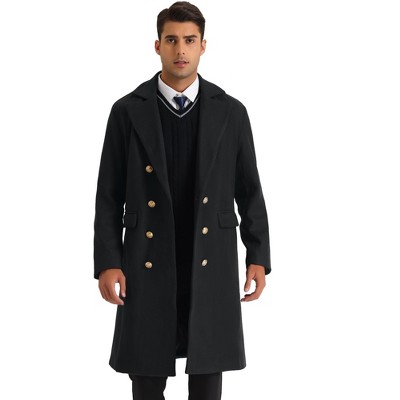 Lars Amadeus Men's Notch Lapel Double Breasted Slim Fit Winter Overcoats