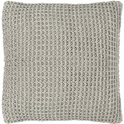 Haven Knit Pillow - Light Grey/Natural - 20" x 20" - Safavieh