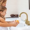 WOWOW Vintage 8 in. Widespread Double Handle Bathroom Faucet with Pop Up Drain - 3 of 4