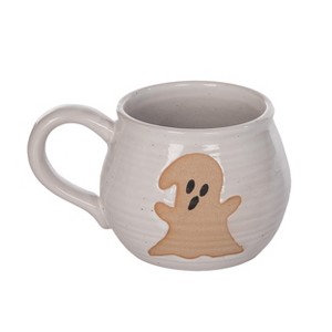 Transpac Stoneware Ghost Mug 12.5oz Multicolor Ceramic Drinkware for Halloween Cozy Nights and Spooky Gatherings - 1 of 1