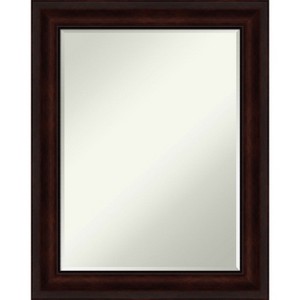 Amanti Art Coffee Bean Brown Petite Bevel Bathroom Wall Mirror 29 x 23 in. - 1 of 4