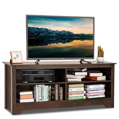 Costway 58'' TV Stand Entertainment Media Center Console Wood Storage Furniture Espresso