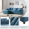 YOOCOZZ Double-Cushion Chenille Sectional Sofa with 2 Movable Ottomans and Armrest Pillows - 4 of 4