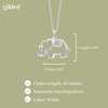 GILDED Sterling Silver Necklace with Natural Round-Cut Diamond Animal Shaped Pendant, 18-inch Silver Chain, 1/4 Carats Total Weight Diamonds - 4 of 4