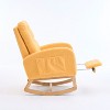 Racxily Accent Rocking Chair with Footrest High Back Rubber Wood Rocking Legs Bedroom Living Space - 2 of 4