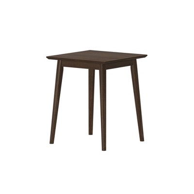 Walnut Mid Century Modern Square Wooden Side Table