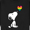 Men's - Peanuts - Snoopy Rainbow Heart Graphic Fleece Sweatshirt - 2 of 4