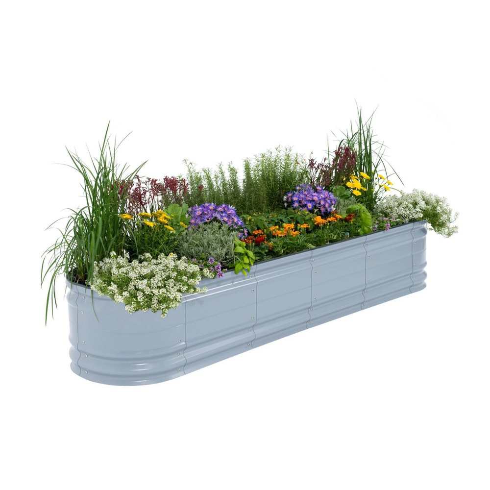 Photos - Flower Pot Vego Garden 9-in-1 Novel Modular Rectangular Metal Outdoor Raised Garden B