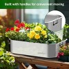 Artloge 3 PCS Raised Garden Bed Outdoor Plant Boxes Stainless Steel Planter Flower Pot with Drainage Hole for Vegetable Flower Fruits - 4 of 4