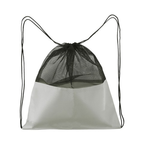 Unique Bargains Drawstring Backpacks Polyester Gray 1 Pc