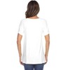 Women's Crisscross Neck Short Sleeve Top - White Mark - 3 of 4